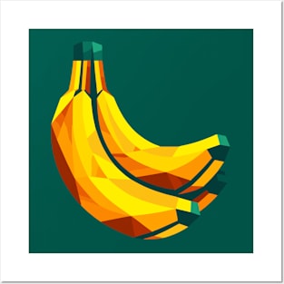 Abstract Geometric Banana - Color Design Posters and Art